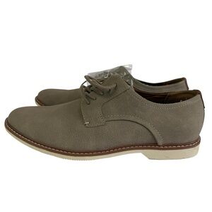 Tommy Hilfiger Raylon Taupe Suede Derby Shoes Mens 8 Gorpcore Minimalist
